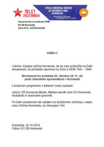 VABILO NA ŽALNO SLOVESNOST